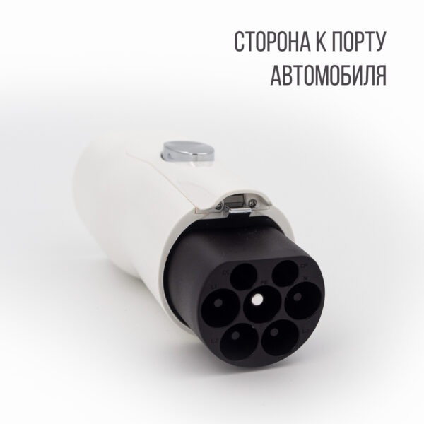 Переходник Type 2 на GB/T (Тип 2 - GBT) с кнопкой 32А 3 фазы