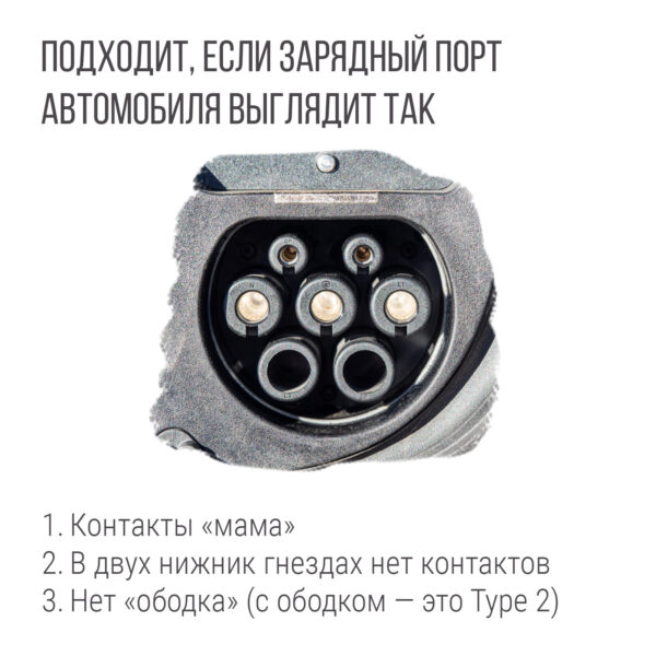 Зарядный кабель (адаптер) Type 2 plug – GB/T (Тип 2 – GBT), 32А, 1 фаза, HP Connect