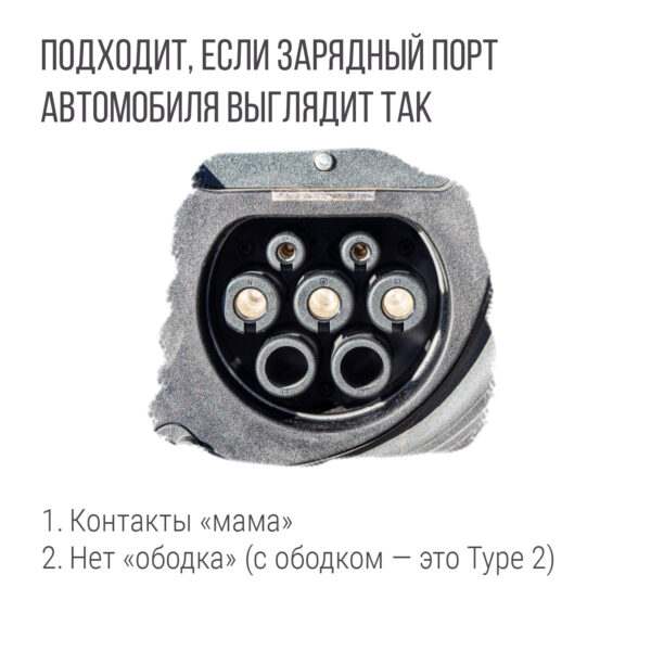 Зарядка GBT AC портативная, 32А, 220В, Auxus